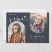 Invitation Arches dorées | Multi-Photo Graduation de Calligra (Devant)