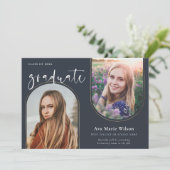 Invitation Arches dorées | Multi-Photo Graduation de Calligra (Debout devant)