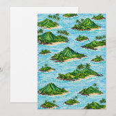 Invitation Archipel d'île tropicale (Devant / Derrière)