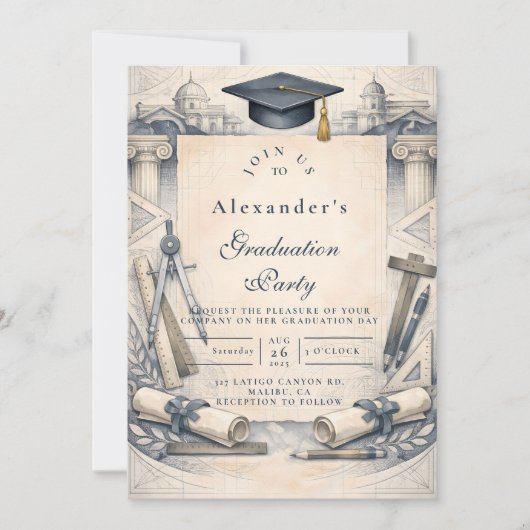 Invitation Architect Student Graduation Design (Devant)