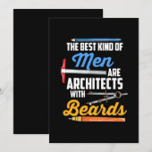 Invitation Architectes hommes avec barbes (Devant / Derrière)