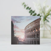 Invitation Architecture antique Rome coucher de soleil ville (Debout devant)