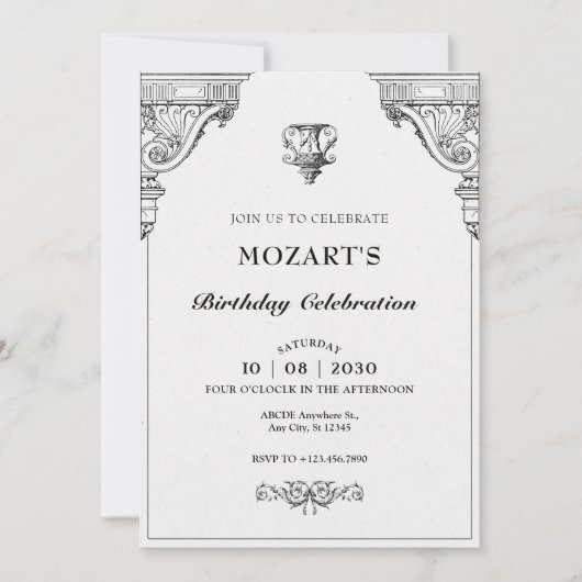 Invitation Architecture Renaissance élégante simple  (Devant)