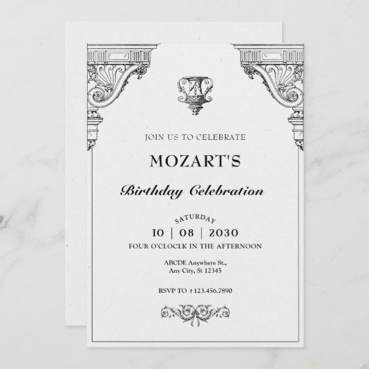 Invitation Architecture Renaissance élégante simple  (Devant / Derrière)