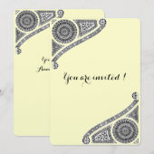 Invitation ARCHITECTURE RENAISSANCE, Noir, Métalisé Argent (Devant / Derrière)