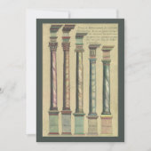 Invitation Architecture Renaissance vintage; Parti de la retr (Devant)