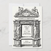 Invitation Architecture romaine grecque antique (Devant)