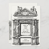 Invitation Architecture romaine grecque antique (Devant / Derrière)