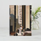 Invitation Architecture vintage, gratte-ciel de Sheeler, 1922 (Debout devant)