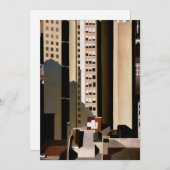Invitation Architecture vintage, gratte-ciel de Sheeler, 1922 (Devant / Derrière)