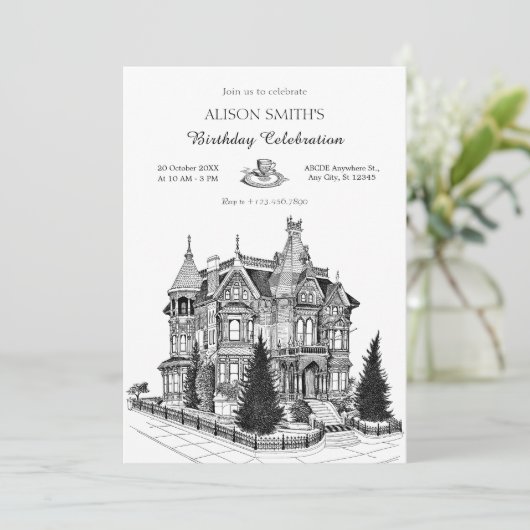 Invitation Architecture vintage House (Debout devant)