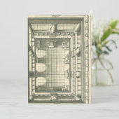 Invitation Architecture vintage, perspective de la cour à l'a (Debout devant)