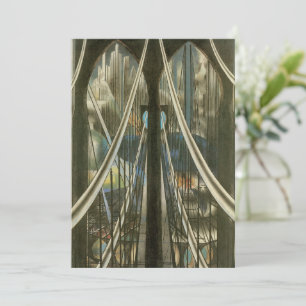 Invitation Architecture vintage, retraite du pont de Brooklyn