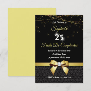 Invitation Arco y Luces con Gemas Doradas