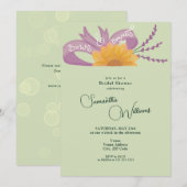 Invitation Arcs Bouquets Fleur Fleurir Bar Vert Lancement de  (Devant / Derrière)