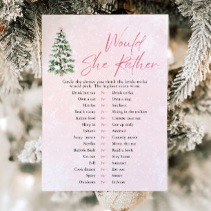 Invitation Arcs de Noël Elle préférerait Jeu de Baby Shower