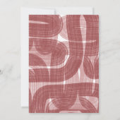 Invitation Arcs et courbures rétro et lignes Mariage mauve (Dos)