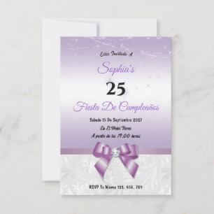 Invitation Arcs et lumières avec des gemmes lilas