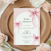 Invitation Arcs roses moderne arch fille baby shower saupoudr