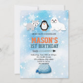 Invitation arctique de partie d'animaux (Devant)