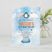 Invitation arctique de partie d'animaux (Debout devant)