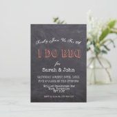 Invitation Ardoise Noire Rustique Je Fais du BBQ (Debout devant)