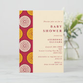 Invitation Arête d'impression de cire africaine Baby shower r (Debout devant)