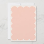 Invitation Arête ondulée minimaliste rose moderne (Dos)