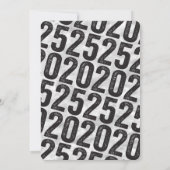 Invitation Argent 2025 Cercle Dans La Soirée De Nouvel An Fêt (Dos)