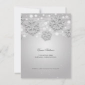 Invitation Argent 40e anniversaire Save Date Winter (Dos)