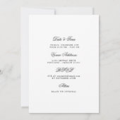 Invitation Argent 50th Birthday Save Date avec détails (Dos)