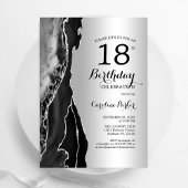 Invitation Argent Black Agate 18e anniversaire