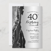 Invitation Argent Black Agate 40e anniversaire (Devant)