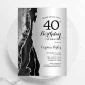 Invitation Argent Black Agate 40e anniversaire