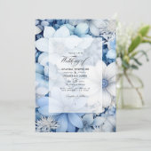 Invitation Argent, bleu glace, blanc givre et Mariage gris (Debout devant)
