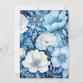 Invitation Argent, bleu glace, blanc givre et Mariage gris (Dos)