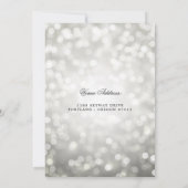 Invitation Argent Bokeh 70th Birthday Enregistrer la date (Dos)