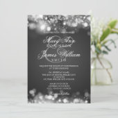 Invitation Argent brillant Mariage (Debout devant)