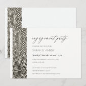 INVITATION ARGENT DE CUIVRE GLAMOREUX POINTS FIANÇAILLES MOSA (Devant / Derrière)