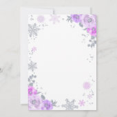 Invitation Argent de lilas d'invitation d'anniversaire (Dos)