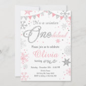 Invitation Argent de rose d'invitation d'anniversaire (Devant)