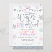 Invitation Argent de rose d'invitation d'anniversaire (Devant)