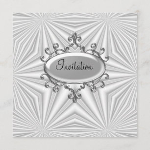 Invitation argent et blanc à chaque occasion