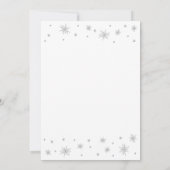 Invitation Argent et blanc | Modern Chic 40th Birthday Party (Dos)