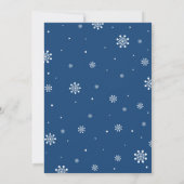 Invitation Argent et Marine Hiver Wonderland Baby shower garç (Dos)