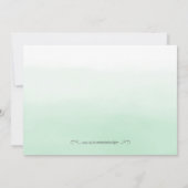 Invitation Argent et Menthe verte Enregistrer la date (Dos)