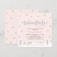 Argent et rose hiver Wonderland fille Baby shower 
