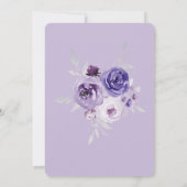 Invitation Argent et violet sauvez la date Quinceañera (Dos)