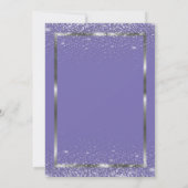 Invitation Argent Frame Confetti Ballons Violet Retraite (Dos)