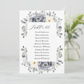 Invitation Argent Gris ivoire Floral Winter Seins Chart (Debout devant)